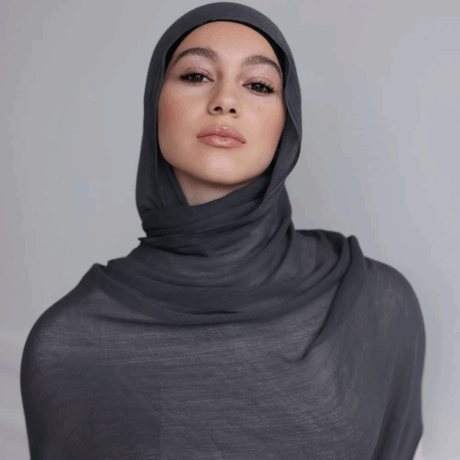 Luxe Rayon Hijab - Charcoal